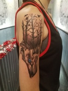 Black and Grey Skull Forest